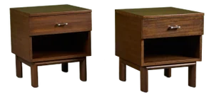 Pair of Mahogany Nightstands by John Keal for Brown Saltman