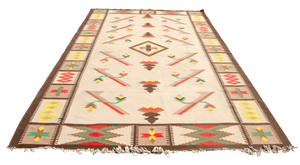 Large Vintage Modern Kilim Rug, 1970s