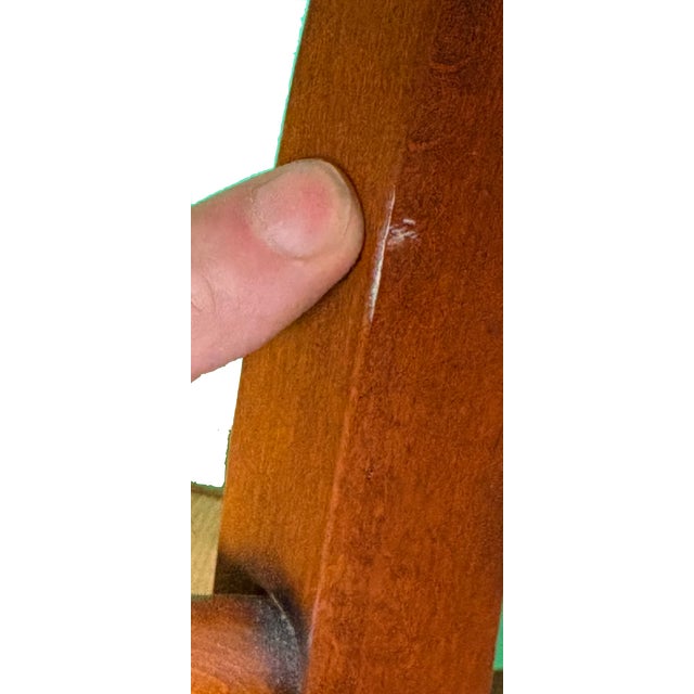 1990s 1990s Pair of Grange Cherry Wood Side Chairs For Sale - Image 5 of 6