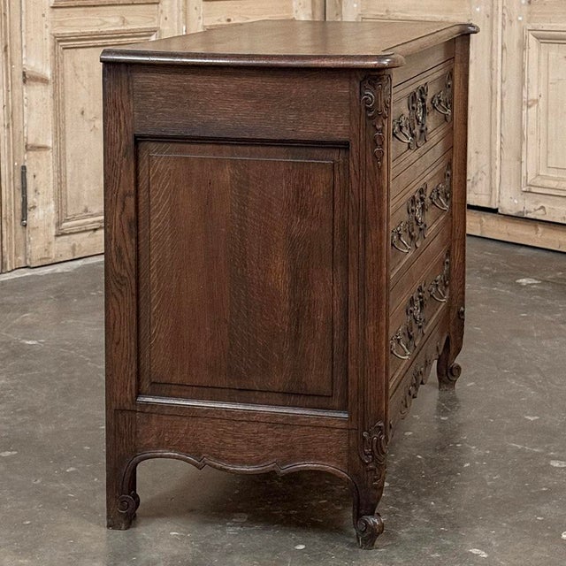 Antique Country French Louis XV Oak Commode ~ Chest of Drawers For Sale - Image 9 of 15