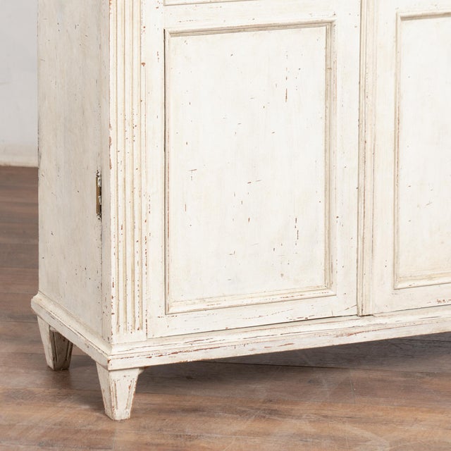 Late 19th Century Swedish Gustavian Style White Bookcase Cabinet For Sale - Image 6 of 11