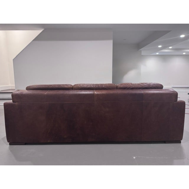 Natuzzi Natuzzi Gregory Italian Leather Sofa & Matching Lounge Chair - Model 2191/1834 For Sale - Image 4 of 17