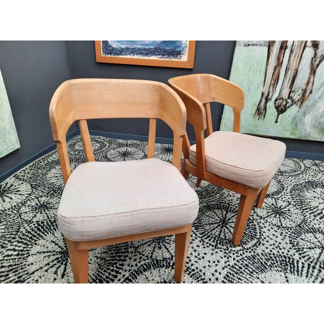 Tan Anthroposophical K 1250 Chairs in Birch Wood by Felix Kayser for Schiller Möbel, 1930s, Set of 2 For Sale - Image 8 of 14