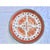 Beautiful vintage Japanese porcelain bowl features a hand-painted red and gold floral motif and is encased in decorative...
