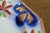 Antique Gaudy Welsh Ironstone Cobalt Blue Floral Creamer Pitcher & Bowl For Sale - Image 11 of 18