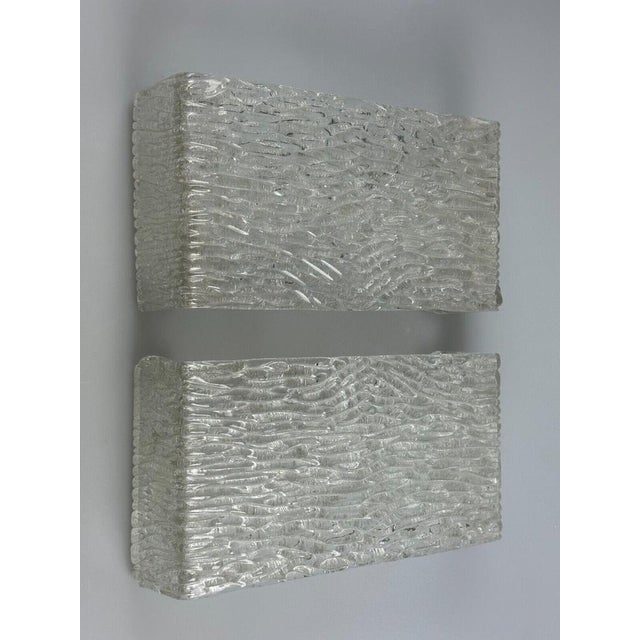 Mid-Century Modern Ceiling Lamp in Ice Glass from Kaiser Leuchten, Germany For Sale - Image 3 of 16