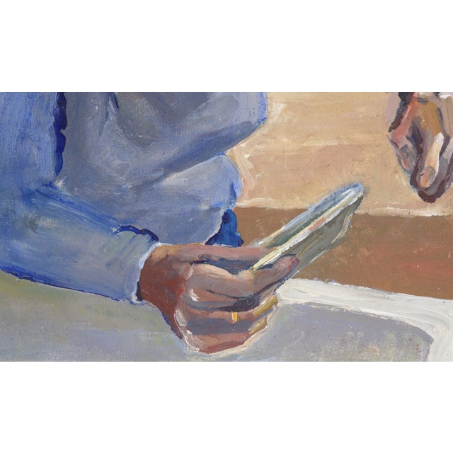 "Madam Suburbia #III - Doing Dishes" Figurative in Oil on Canvas African-American woman at her kitchen sink by Patricia...