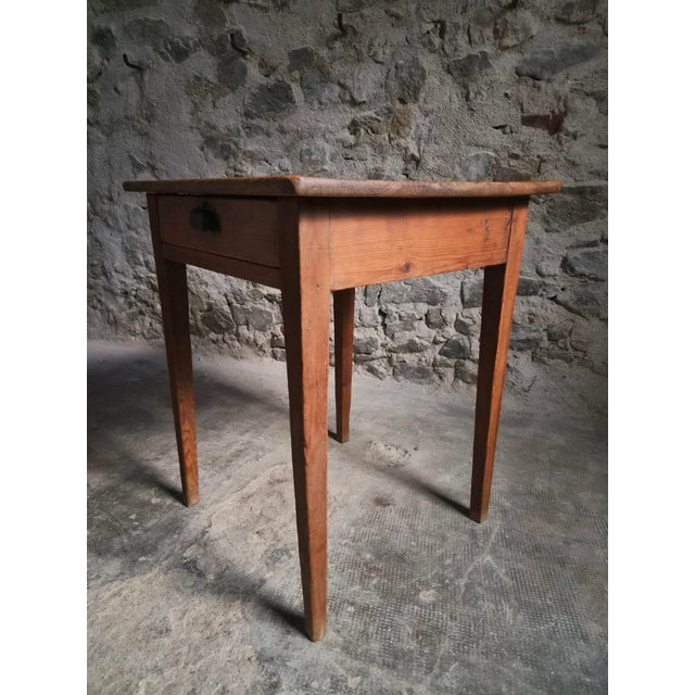French Pine Side Table with Drawer, 19th Century For Sale - Image 18 of 18