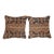 Muted Carpet Rug Pillow - a Pair For Sale