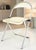 Lot of four folding chairs in acrylic glass and steel, original from the 1970s, likely produced in the wake of the success...