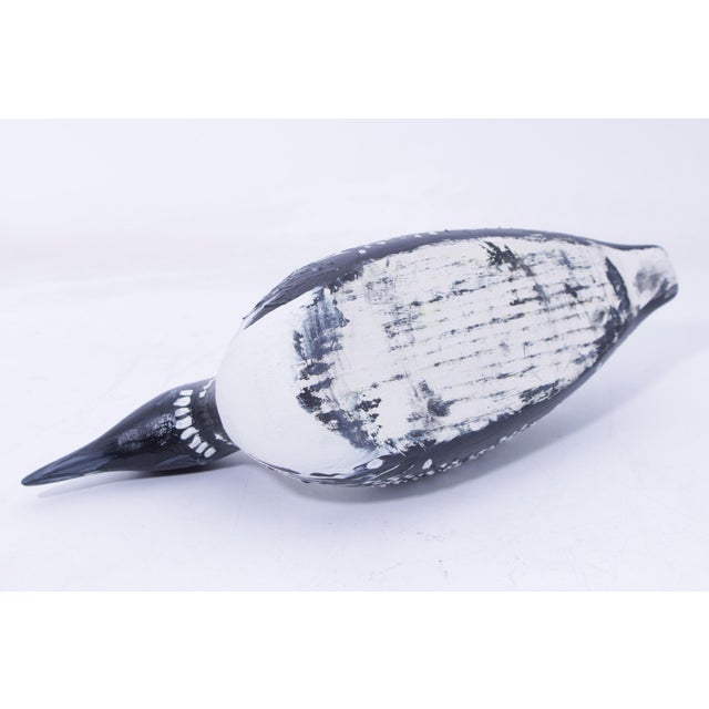 Vintage Handcrafted Wood Loon Duck Decoy For Sale - Image 12 of 12