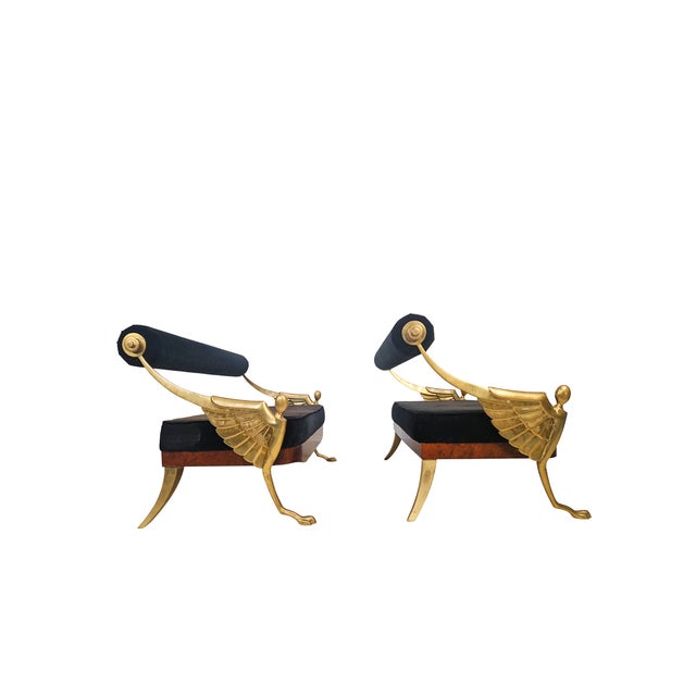 Bronze and Velvet Atlantis Sofas with Ottoman by Mark Brazier-Jones, 1970s, Set of 3 For Sale - Image 4 of 13