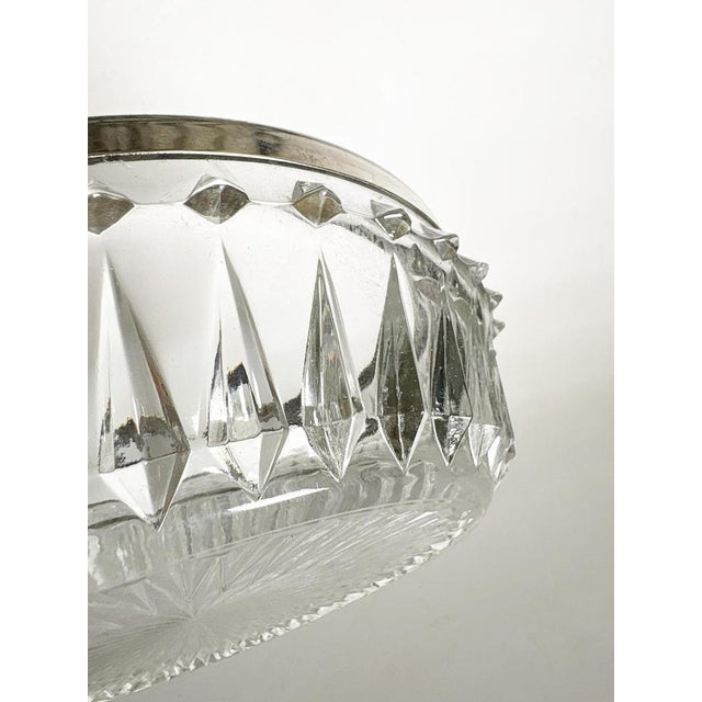 Glass Vide-Poche with Irom Rim, France, 1980s For Sale - Image 11 of 12