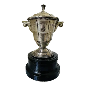 Vintage 1959 Madrid - Silver Trophy on Wood Plinth