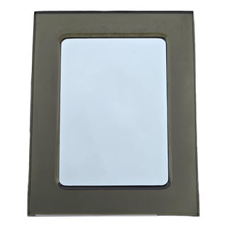 Mirror with Crystal Steel Frame in the style of Fontana Arte, 1960s For Sale