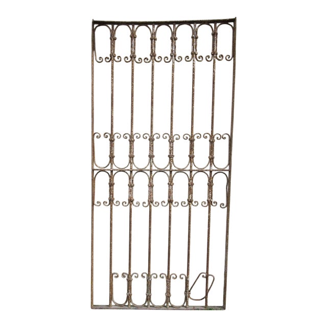 Antique Victorian Iron Gate Architectural Salvage Door For Sale