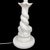 Vintage Double Koi White Plaster Floor Lamp With Glass Tray Table For Sale - Image 4 of 5