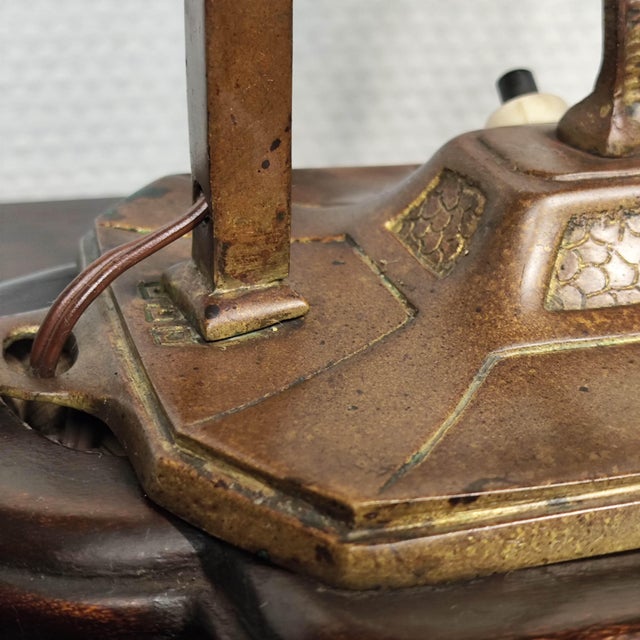 Early 20th Century Italian Art Nouveau/Industrial Brass Desk Lamp For Sale - Image 9 of 13