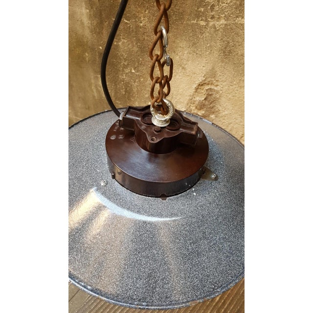 Industrial Soviet Industrial Lamp, 1940s For Sale - Image 3 of 6