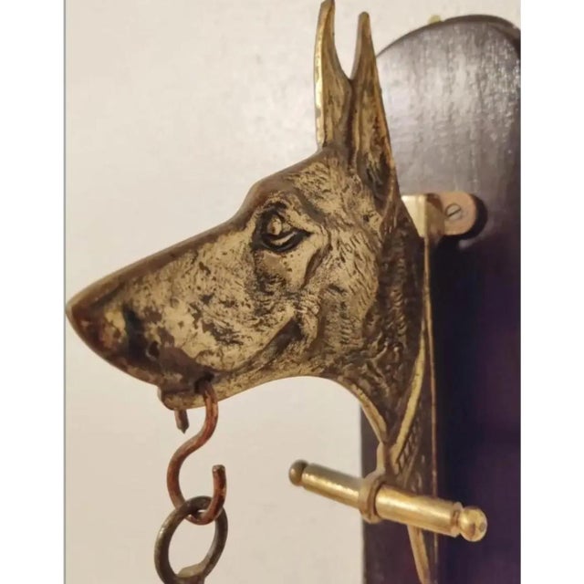 For your consideration . . . ANTIQUE ARTS & CRAFTS FIGURAL DOG WALL MOUNT GONG This is a unique antique Arts & Crafts Dog...