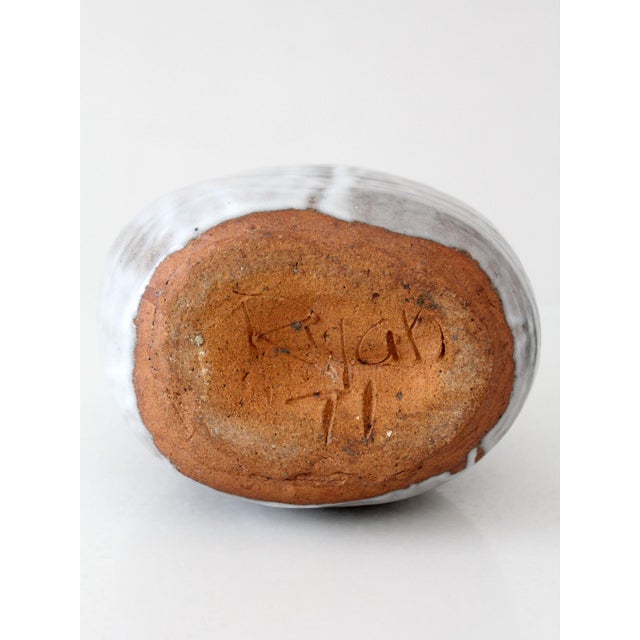 Vintage 70s Studio Pottery Vase For Sale - Image 9 of 12