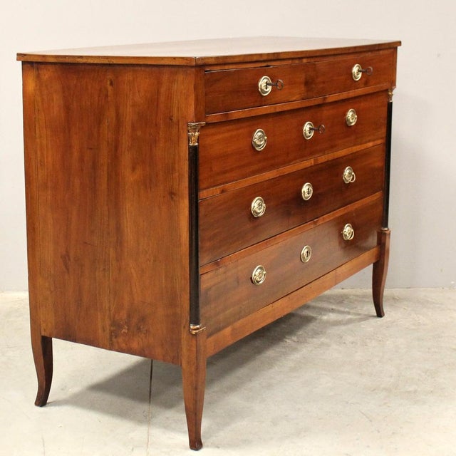 18th Century Italian Directory Chest of Drawers in Cherrywood For Sale - Image 3 of 11