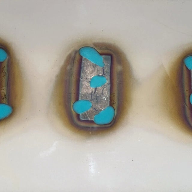 Abstract 1960s Italian Art Glass Abstract Blue Dish Style a v Mazzega For Sale - Image 3 of 11