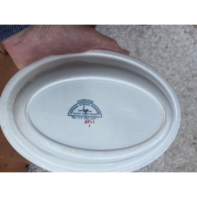 Newport Pottery 1960s Newport Pottery England Cherryming Nathan Straus Vitrified Serving Bowl For Sale - Image 4 of 4