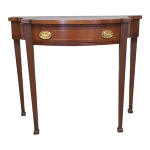 Mid 20th Century Kittinger Mahogany Collection Hall Table Console Table String Inlays