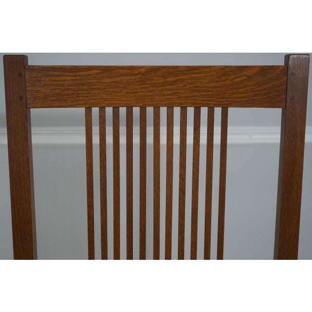 2000 - 2009 Set of 6 Stickley Arts & Crafts Mission Oak Dining Chairs For Sale - Image 5 of 18