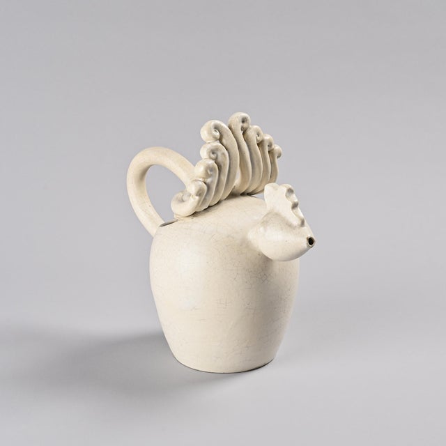 Large Zoomorphic Pitcher by Suzanne Ramié for Madoura, Vallauris, 1945 For Sale - Image 13 of 15
