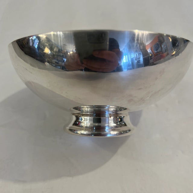 Silvered Metal Diminutive Serving Bowl For Sale - Image 4 of 6