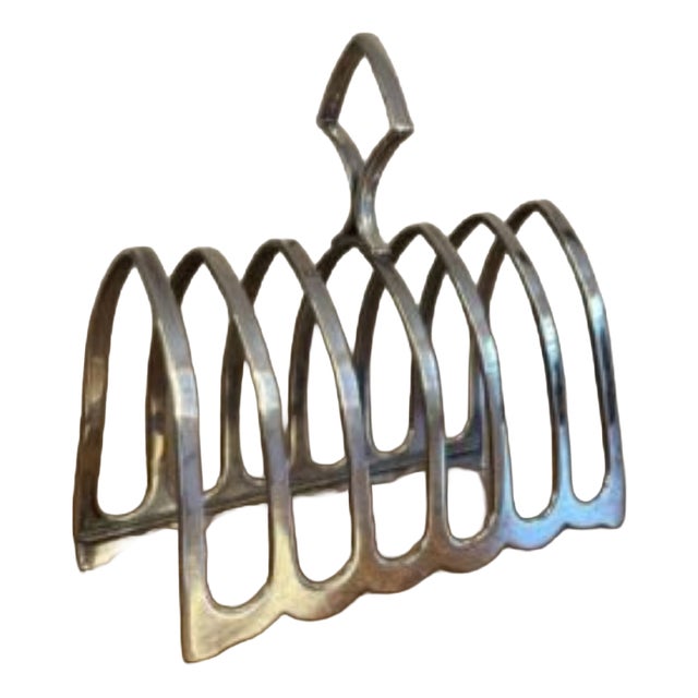 Antique Edwardian Silver-Plated Toast Rack, 1900 For Sale