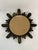Vintage Mid Century 16.5" Creamy Giltwood Sunburst Wall Mirror For Sale - Image 13 of 18
