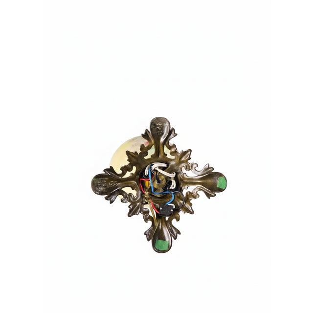 Metal Antique No. 329 Cherub Gone With the Wind Electrified Banquet Lamp, C. 1880 - 1892 For Sale - Image 7 of 7