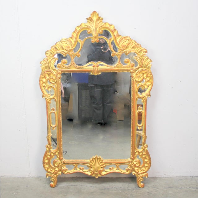 1920s Mirror with Gold Leaf & Water Gilding, 1920s For Sale - Image 5 of 7