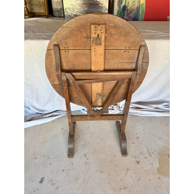 19th Century Petite French Walnut Wine Tasting Table For Sale - Image 10 of 12