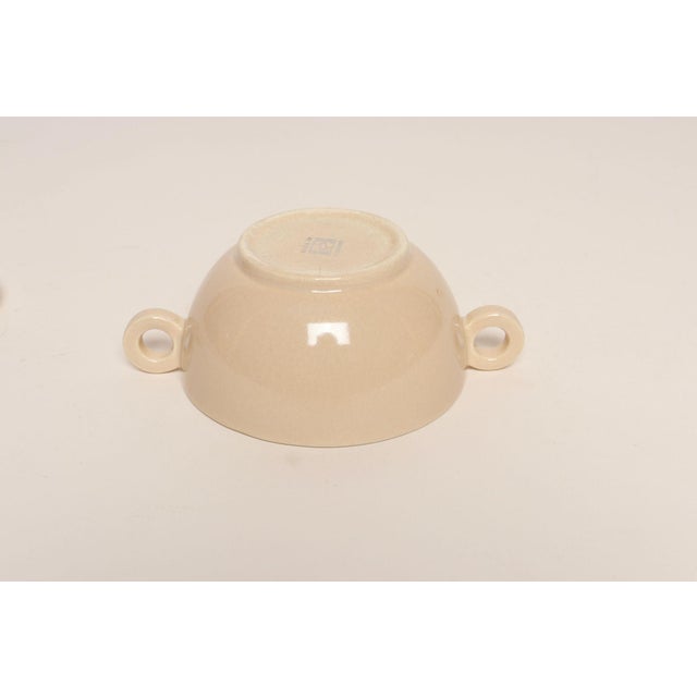 French Art Deco Taupe Ceramic Lidded Sugar Bowl by Jean Luce For Sale - Image 9 of 14