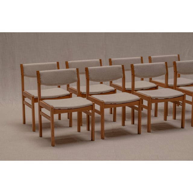 Dining Chairs by Børge Mogensen for FDB Møbler, Denmark, 1970s, Set of 8 For Sale - Image 3 of 14