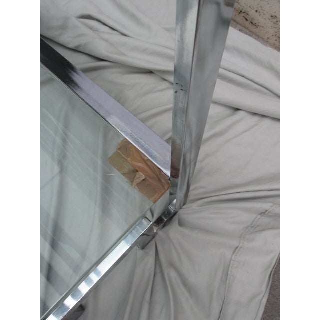 Chrome and Steel Etegere With 6 Glass Shelves For Sale In New York - Image 6 of 17