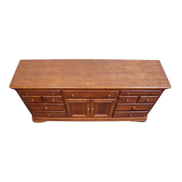 Alexander Julian Home Colours Collection Cherry Early American Traditional 73" Triple Dresser 710-060 For Sale - Image 13 of 17