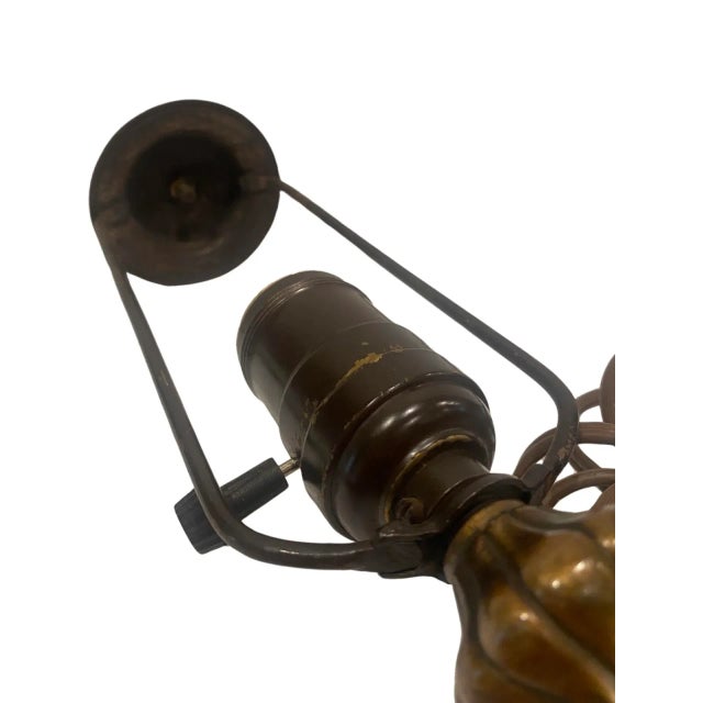 Vintage Bronze Art Nouveau Table Lamp For Sale - Image 9 of 12