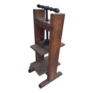 Antique Standing Bookbinder’s Press — h.c. Hilf Cigar Co. For Sale