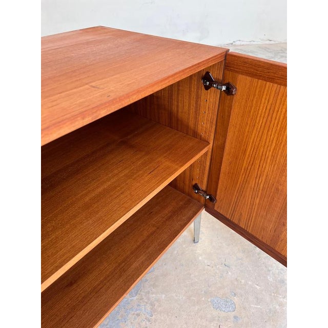 Teak Chest of Drawers with Hinged Doors by H. W. Klein for Bramin For Sale - Image 5 of 11