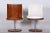 White Set of Rosewood and Leather Armchairs by Hans J. Wegner, 1920s For Sale - Image 8 of 13