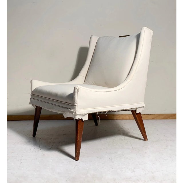 Harvey Probber Pair of Swank Vintage Harvey Probber Lounge Chairs With Brass Handle Pulls For Sale - Image 4 of 9