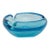 Murano Bullicante Art Glass Ashtray Catchall, Turquoise Blue For Sale