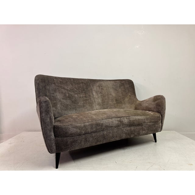Italian Curved Sofa, 1950s For Sale - Image 6 of 8