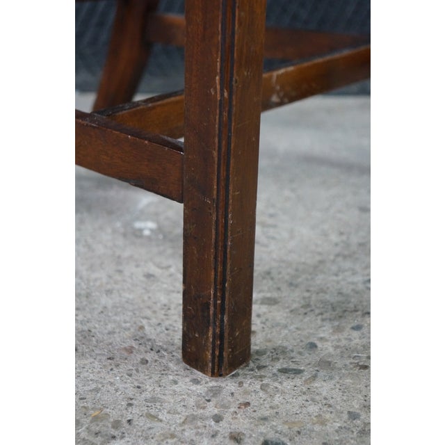 Antique Chippendale Style Interlaced Back Mahogany Armchair Dining Desk Chair For Sale - Image 4 of 18