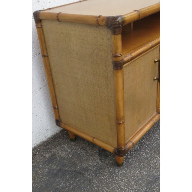 Tommy Bahama Rattan Caning Sideboard Buffet Tv Media Console 5839 For Sale - Image 10 of 12